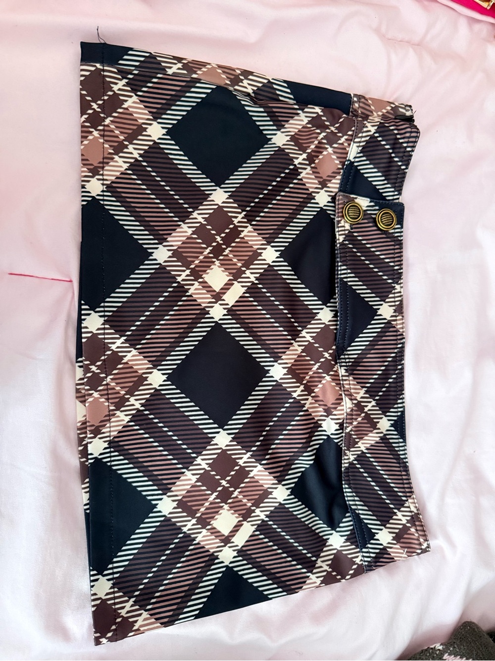Windsor Brown Plaid Mini Skirt